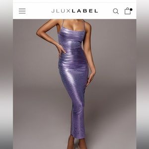Purple metallic dress. Fit your curves and very stretchy